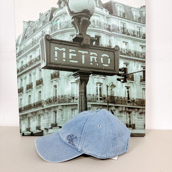 Calvin Klein 4G5006G460 Washed Denim Blue Embroidered Logo Baseball Cap main image 9
